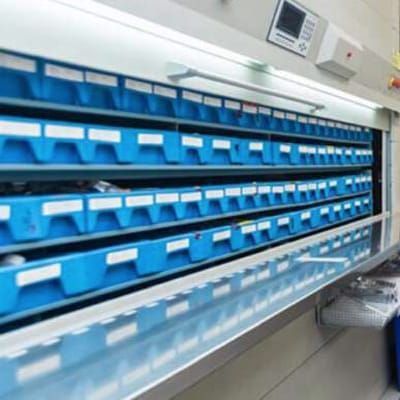 automatización hospitalaria farmacia-robot carrusel